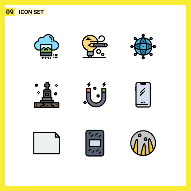 设置9商业填充线平面颜色包图片下载