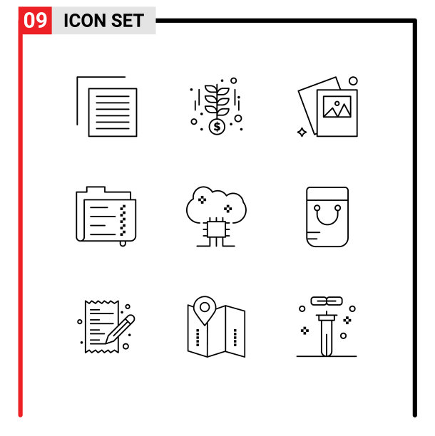 9 .用户界面轮廓包现代标识和图片下载