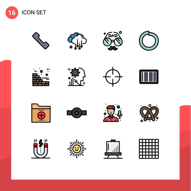 股票图标包16行符号和符号图片下载