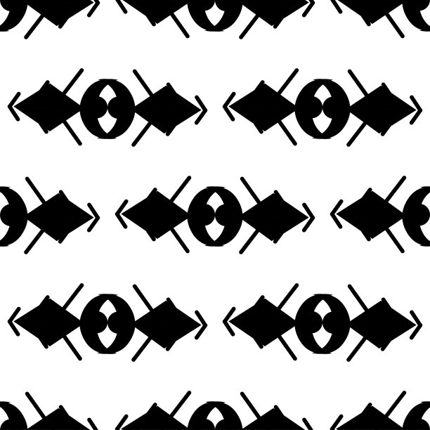 精致的无缝几何图案的黑色书法卷曲，装饰在一个白色的背景。所有的照片。库存矢量插图装饰和设计，墙纸，包装纸，织物。图片下载