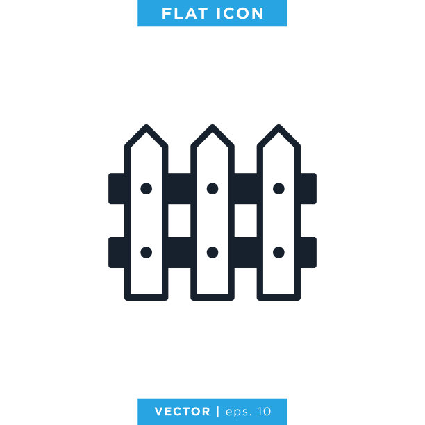栅栏图标矢量插图设计模板图片下载