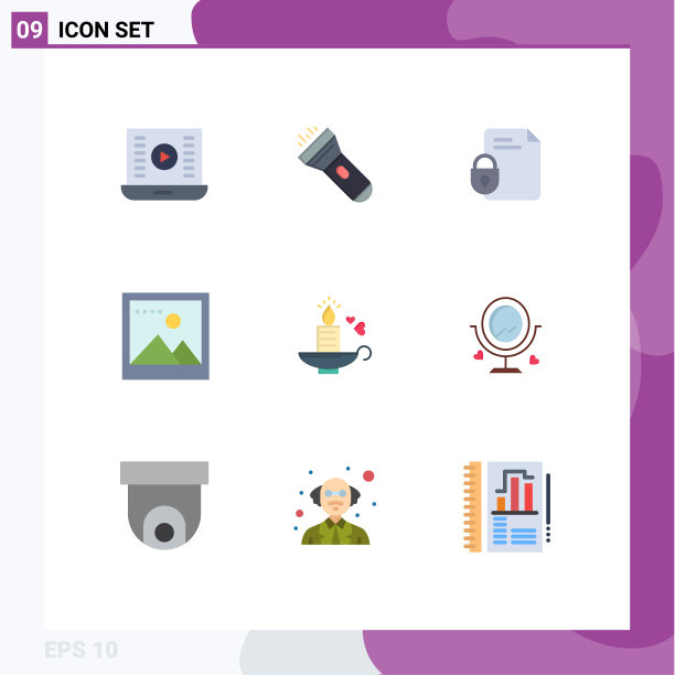 设置9平的颜色网格蜡烛媒体图片下载