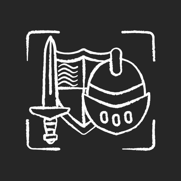 电影道具粉笔白色图标上的黑色背景图片下载