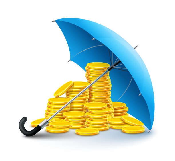 金币是保护伞下的货币。插图。图片下载