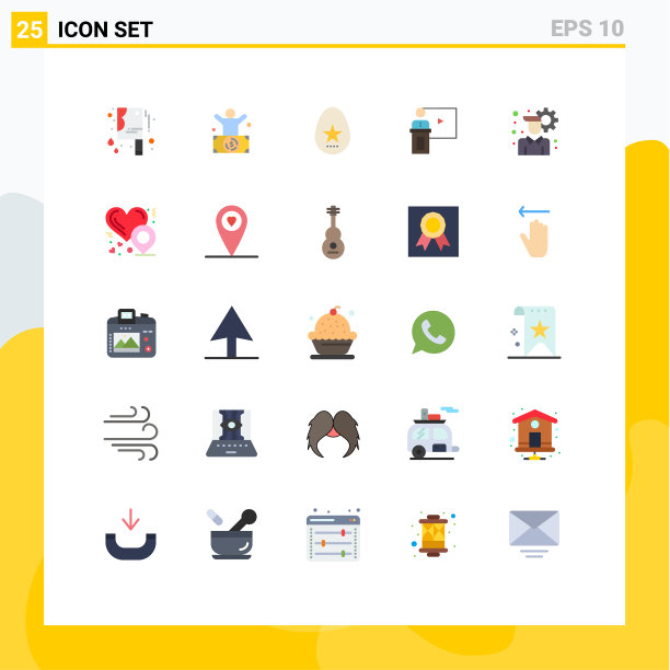 组25现代平面颜色设置为扬声器图片下载