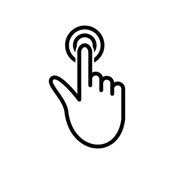 触摸屏图标矢量标志模板图片下载