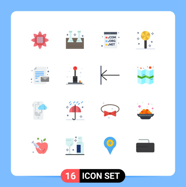 16种适用于网络和移动的通用平面颜色图片下载