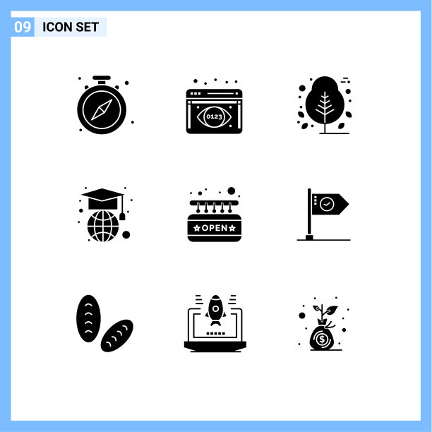 9 ． 坚实的字形概念的网站，移动和图片下载