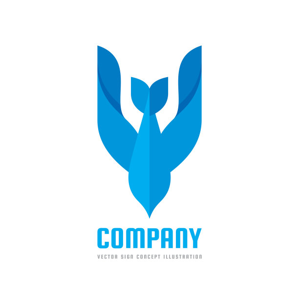 抽象鸟标志模板概念图片下载