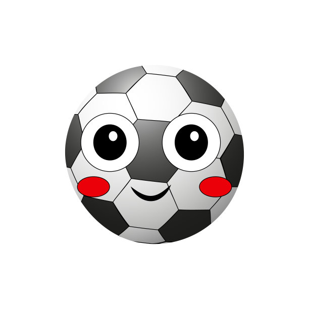 带有卡通眼睛的足球图标图片下载