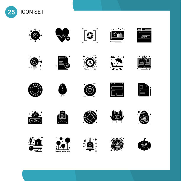 移动界面立体字形设置25个象形文字图片下载