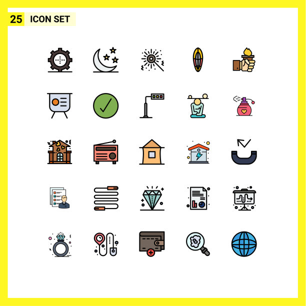 25填充线平面颜色的网站概念图片下载