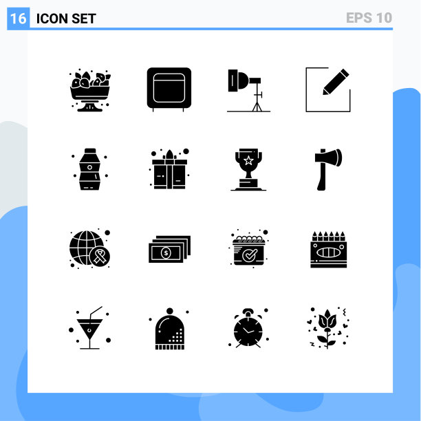 16个通用立体符号符号饮图片下载