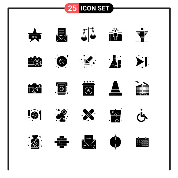 为天使用户在网格上设置25个实字形图片下载