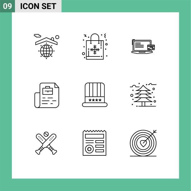 9 .适用于网页和手机的通用大纲图片下载