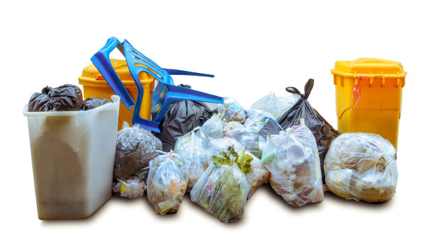 新鲜市场里的一堆垃圾。图片下载