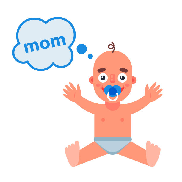 可爱的婴儿坐着想着妈妈图片下载