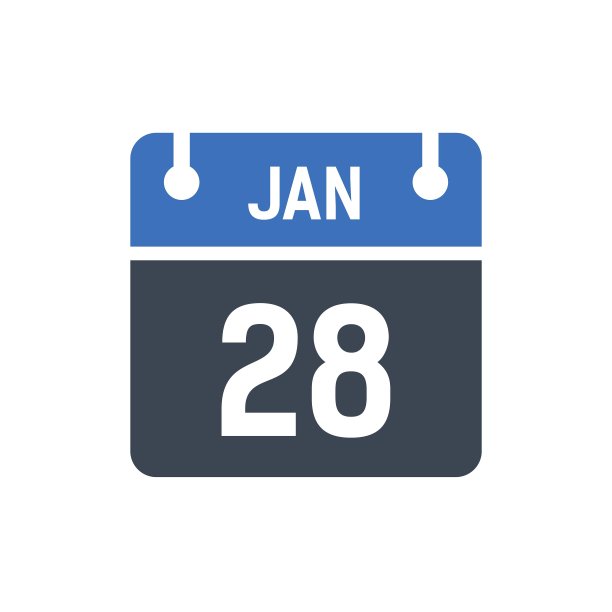 日历日期图标- 1月28日矢量图形图片下载