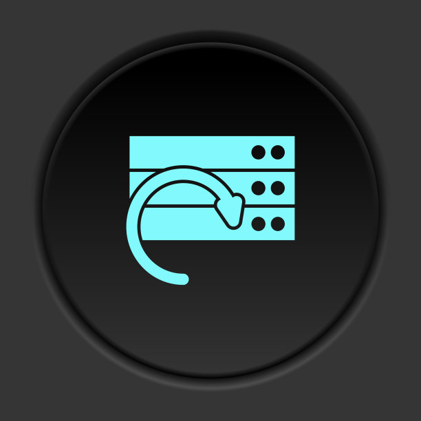 圆形按钮图标，数据库，服务器，刷新。按钮横幅圆形，徽章界面的应用说明图片下载