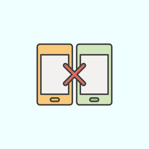 手机，同步，删除颜色矢量图标，矢量插图图片下载
