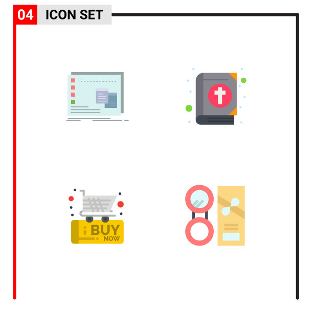 包4现代平面图标标志和符号图片下载