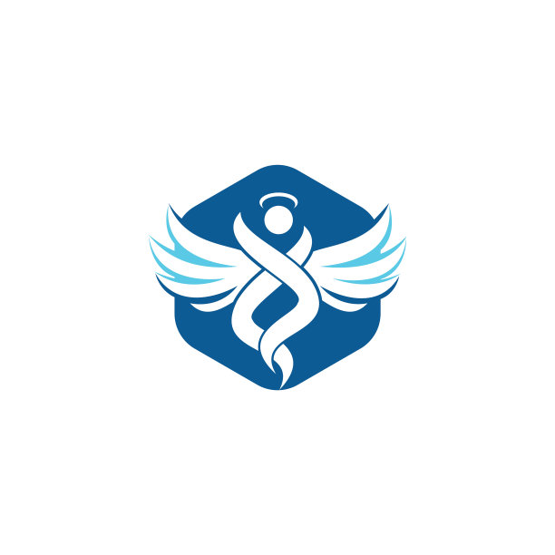 抽象天使标志设计图片下载