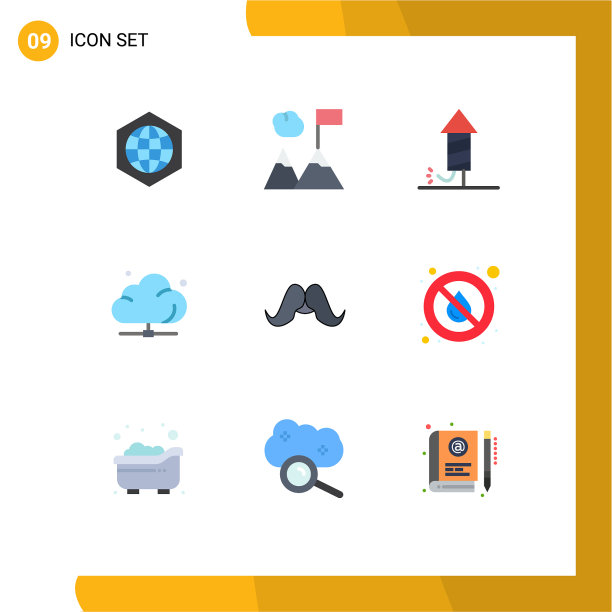 9 .平面色彩概念的网站，移动和应用程序图片下载