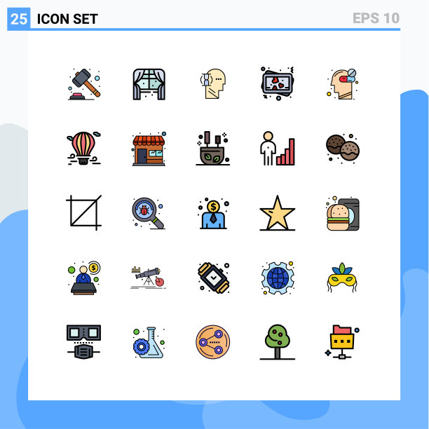 股票图标包25行符号和符号图片下载