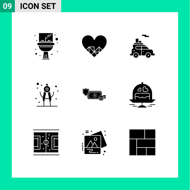 象形文字嵌9个简单实心象形文字硬币图片下载