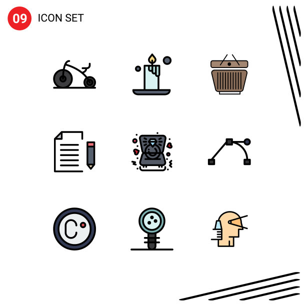 第九组填充线和平色标志图片下载