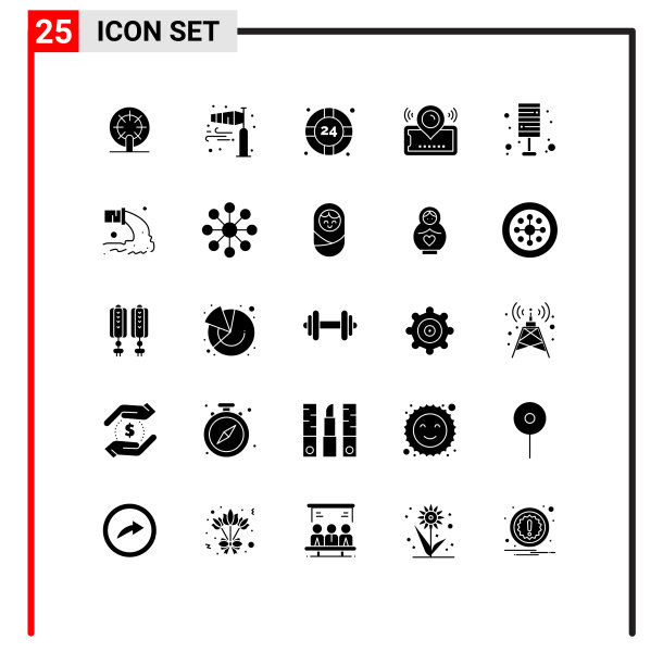 用户界面包25个基本立体字形图片下载