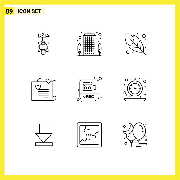 9 .用户界面轮廓包现代标识和图片下载