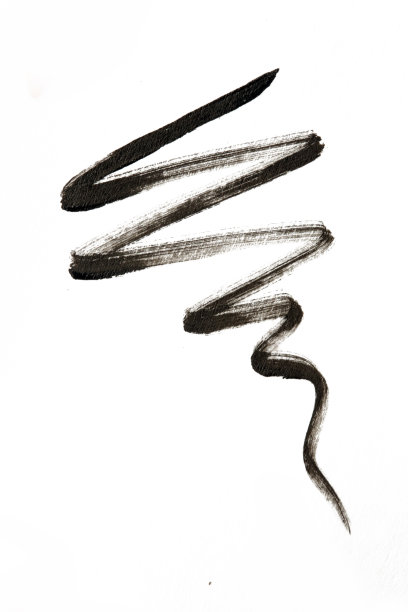 黑色眼线笔孤立的白色图片下载