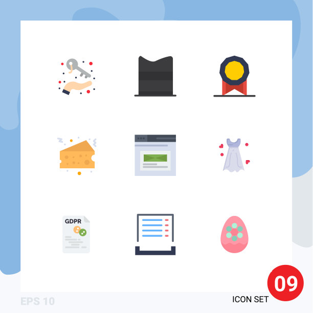 组9现代平面颜色设置页食物图片下载