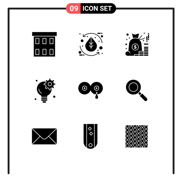 设置9个商业实体雕文包图片下载