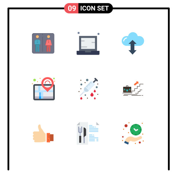 9 .用户界面平面彩色包装现代标识图片下载