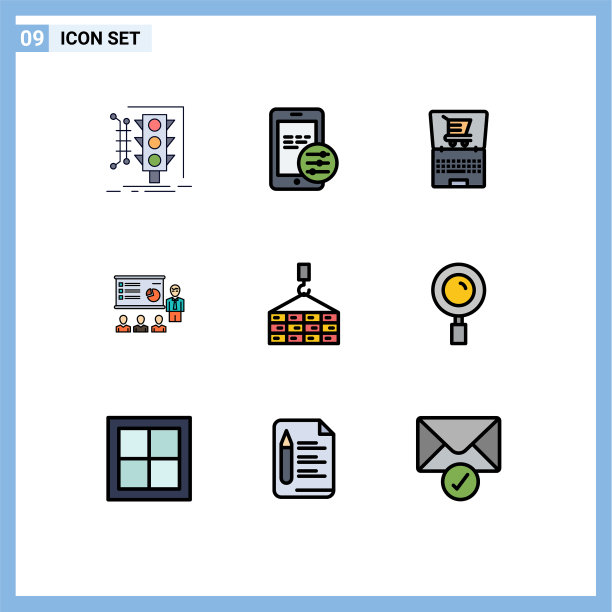 包9的创意填充线平色图片下载