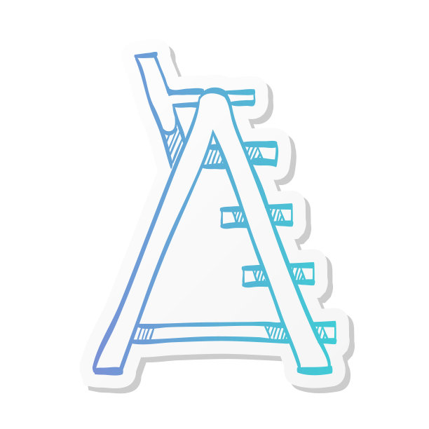 贴纸风格图标-救生员椅子图片下载