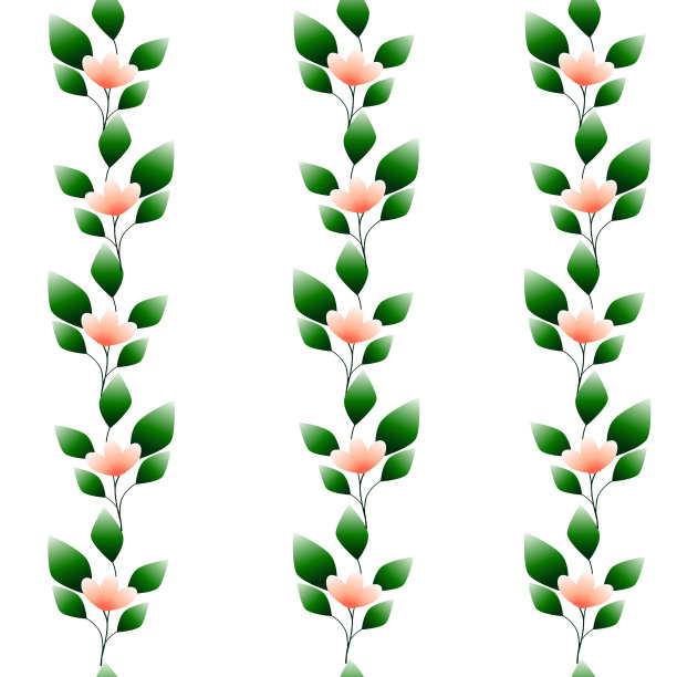 矢量无缝模式与限制从粉橙色的花朵。图片下载