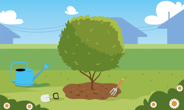 植树节插画素材ID：383627406