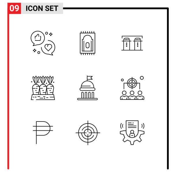 在网格上设置9个运动食物盐的大纲图片下载