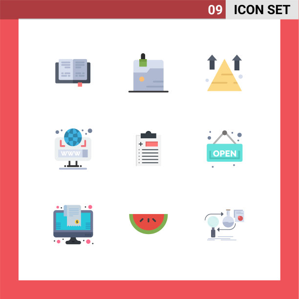 象形图设置9个简单的平色图片下载