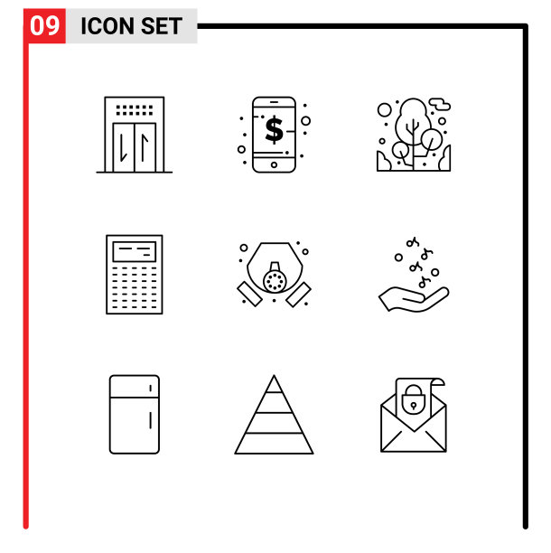 9 .创意图标的现代标志和符号图片下载