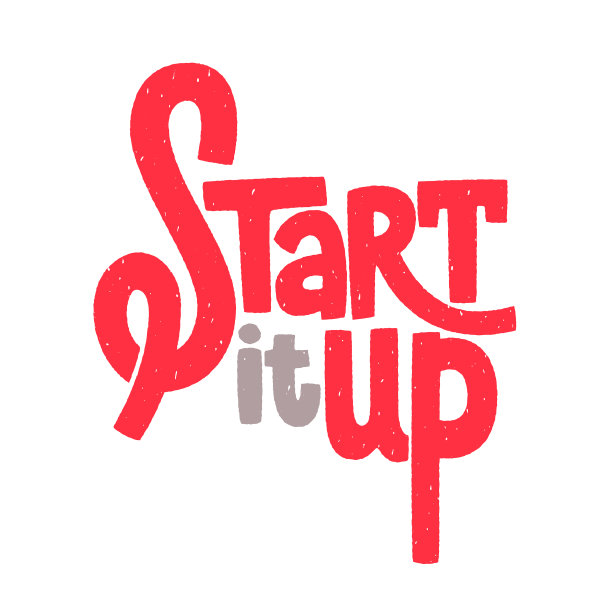 启动它纹理字母标志启动图片下载