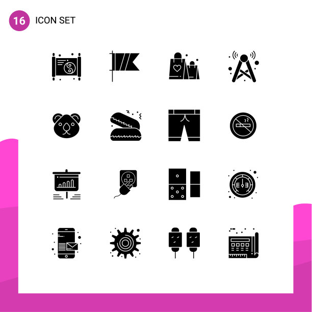 16 .用户界面实心字形包现代图片下载