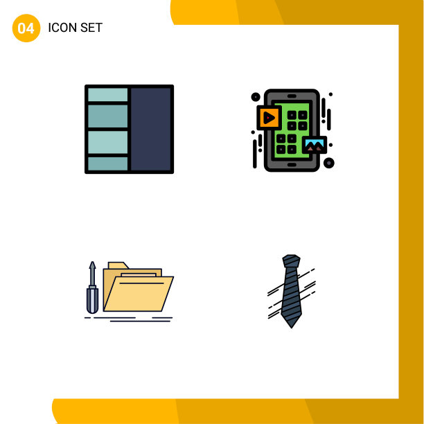 股票图标包4线标志和符号图片下载