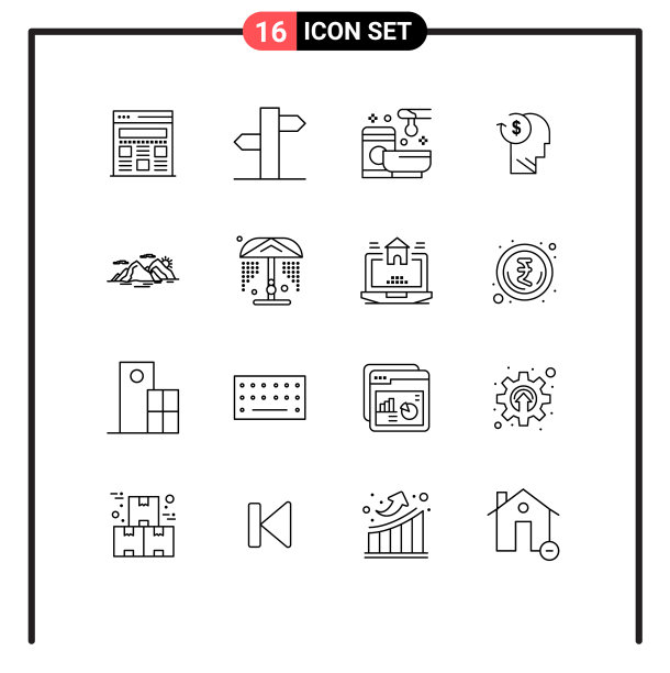 打包16个创意大纲业务员工图片下载