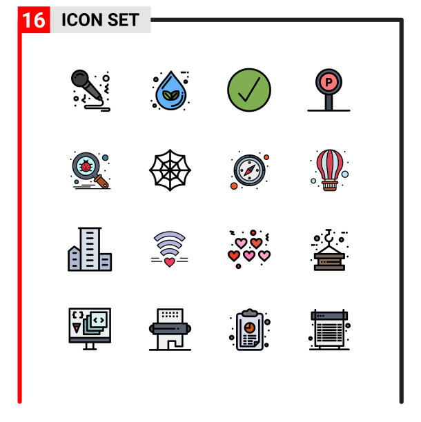 在网格上设置16条平色填充线图片下载