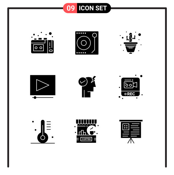 移动界面立体字形设置9个象形图图片下载