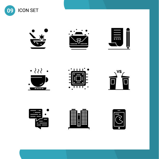 移动界面立体字形设置9个象形图图片下载